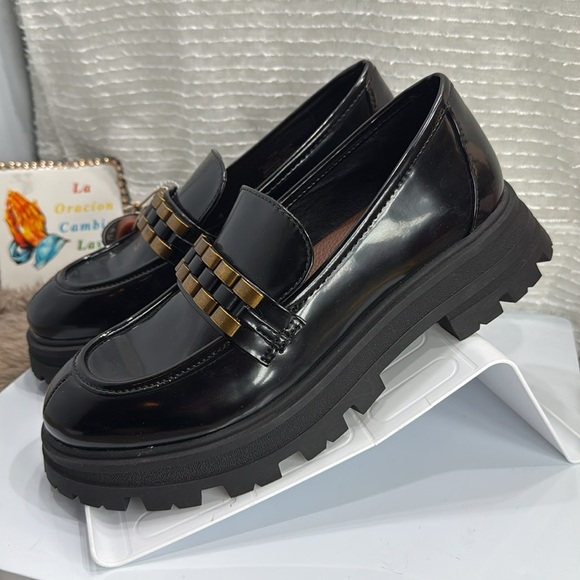 (N6) MIA GABINA - BLACK, platform loafers, women's size 8.5 - Picture 6 of 16